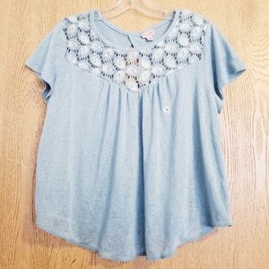 Cape Juby Short Sleeve Embroidered Summer Sweater